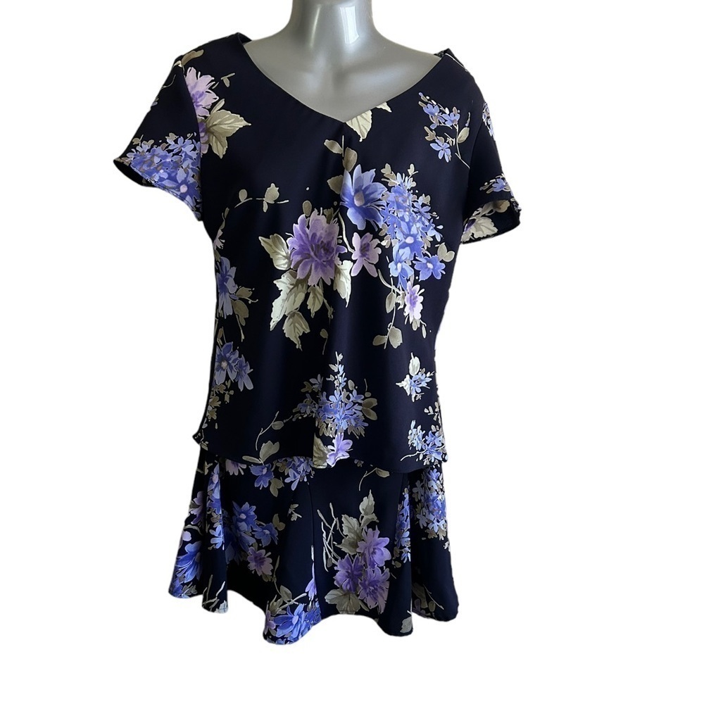 K Studio Collection Floral 2 Piece Dress • Used • Size: 10